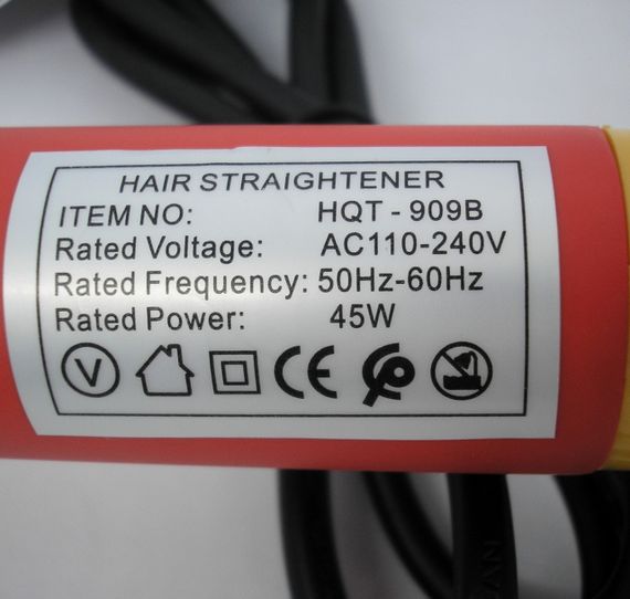 Гребінець випрямляч плойка для завивки волосся, стайлер турмалінове покриття Hair Straightener HQT-909В | Зображення 2