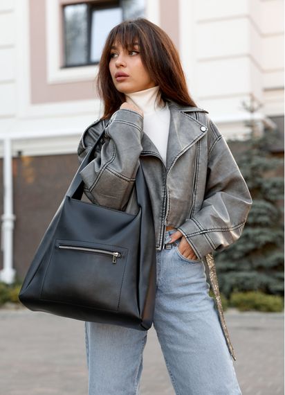 Женская сумка Sambag HOBO BLISS Черная 34 х 31 х 12 см (53453713) | Зображення 5