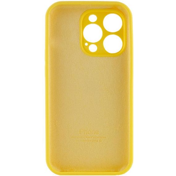 Чохол Silicone Case Full Camera Protective (AA) для Apple iPhone 13 Pro (6.1") Жовтий / Yellow | Зображення 3