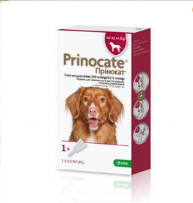 Prinocate (Принокат) Пипетки для собак от блох и глистов (1 пипетка)  10-25 кг