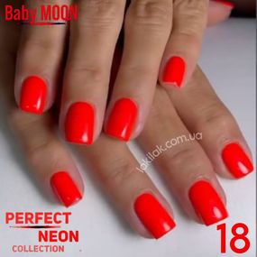 Гель-лак BABY MOON Perfect Neon №18, 6 мл