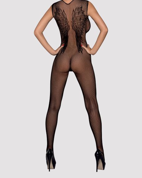 Комбінезон Obsessive C малюнком крил Bodystocking N112 Чорний S \ M, Черный, S/M | Зображення 3