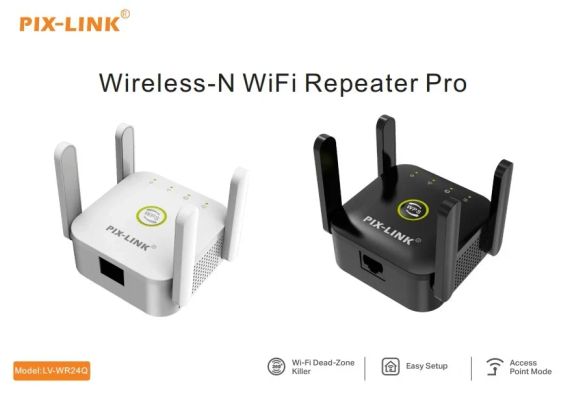 Підсилювач WiFi Сигналу, Ретранслятор, Бездротовий повторювач Wi-Fi Wireless-N Pro — Білий | Зображення 2