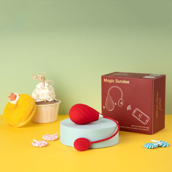 Смарт-віброяйце Magic Motion Sundae Red | Зображення 5