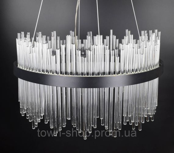 Люстра потолочная LED J881-600-bk Черный 50-180х60х60 см. | Зображення 6