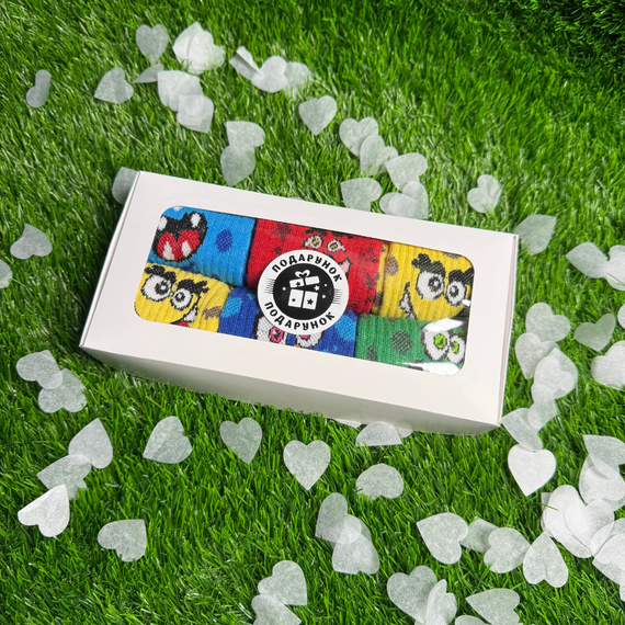 Набір шкарпеток у коробці 6 пар з монстриками 28-32р | Зображення 1