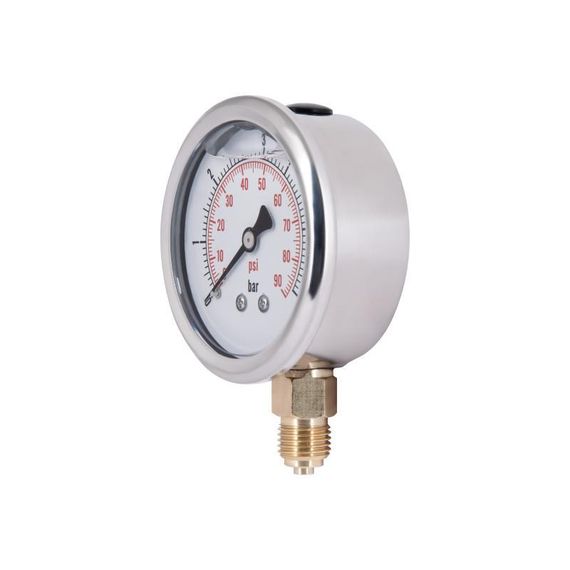 Манометр із гліцерином Thermo Alliance Forte 6 барів, 1/4"Н, нижнє під'єднання TAF170G6B | Зображення 2