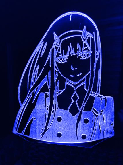 Акриловый светильник-ночник Зеро Ту 4 синий tty-n000877