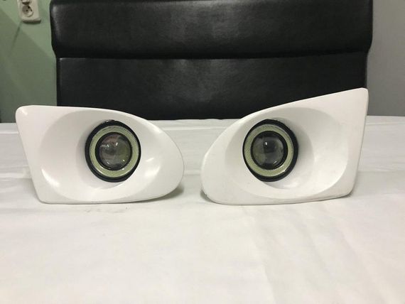 Противотуманки в бампер LED с линзой (2 шт, под покраску) для Mercedes Viano 2004-2015 гг.