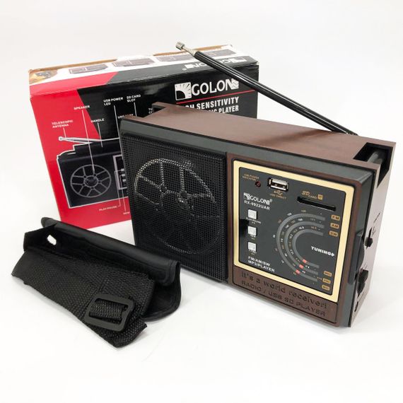 Портативный радиоприемник Хит GOLON RX-9922UAR, Радиоприемник фм ретро на батарейках ZG-83 | Зображення 7