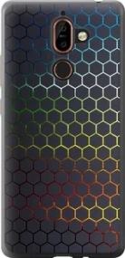 Чохол на Nokia 7 Plus Переливні стільники із силікону FCh_010128