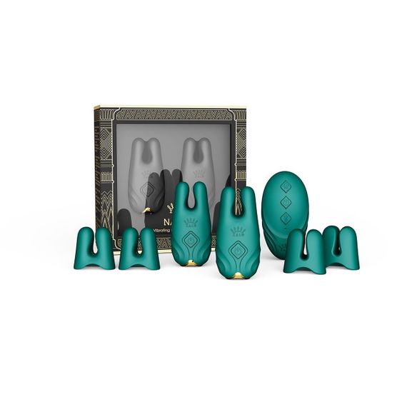 Смартвибратор для груди Zalo - Nave Turquoise Green, пульт ДУ, работа через приложение Sex Aura | Зображення 5