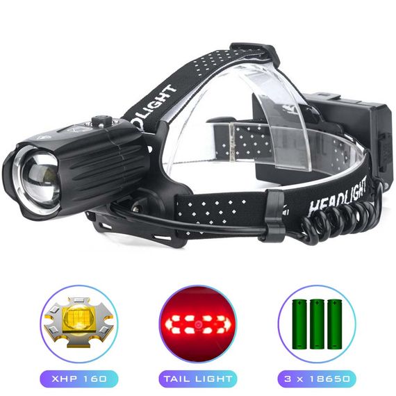 Ліхтар налобний BL-T35-P160 3x18650