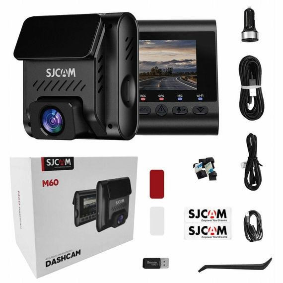 Відеореєстратор SJCAM Dashcam M60, WIFI, GPS, 4K, HDR | Зображення 1