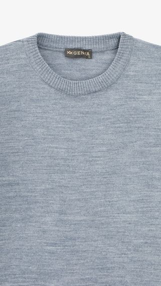 Джемпер однотонний чоловічий GENUA G01205-0002 6XL Джинсовий shop (2000999471421) | Зображення 1