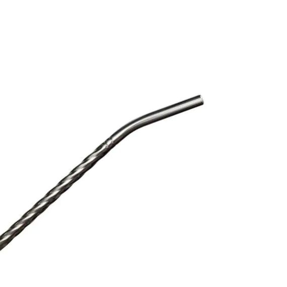 Набір багаторазових ложок-трубочок 6 шт для напоїв 19.5 см зі щіткою для миття з нержавіючої сталі Сірий HP-20-54 | Зображення 2