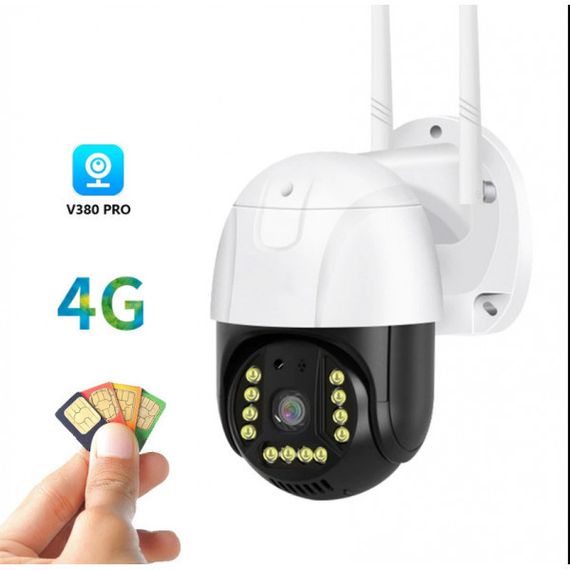 Наружная камера видеонаблюдения 4G Gsm Sim V380 Pro 1080p Cloud 4x Zoom Ip66 Программа - v380 pro (30) | Зображення 2