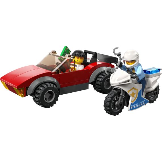 Конструктор LEGO City Переслідування автомобіля на поліцейському мотоциклі (60392) | Зображення 1