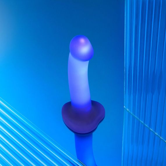Дилдо, що світиться Strap-On-Me Glow-LED Dildo Purple - M | Зображення 5