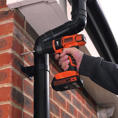Дрель аккумуляторная ударная BLACK+DECKER BDCH188N | Зображення 3