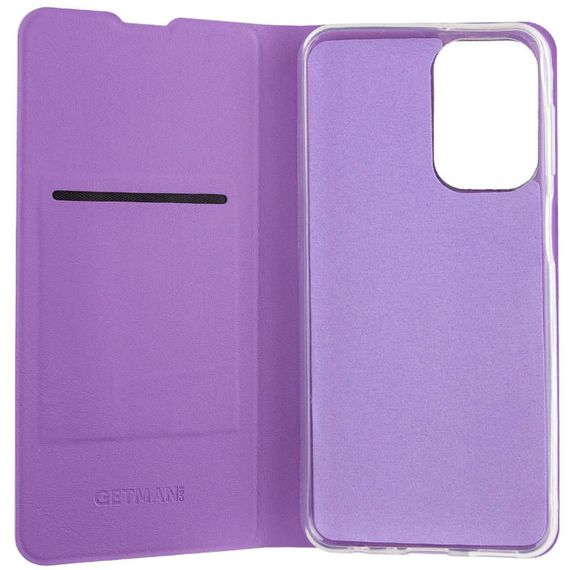 Шкіряний чохол-книжка GETMAN Elegant (PU) для Samsung Galaxy A23 4G Штучна шкіра, Слот для візитки, Бузковий | Зображення 3
