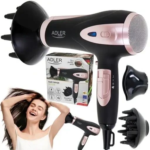 Фен Adler AD 2248 чорний, професійний, 2200 Вт (UA-01) | Зображення 2