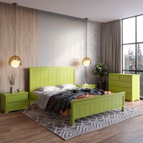 Двоспальне дерев'яне ліжко Mebigrand Вірджинія Лайм (S3050G70Y) 140х200 см (MBG-3247)