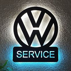Панно декоративна картина на стіну Volkswagen LED підсвітка 500х500 acr-p000102 | Зображення 3