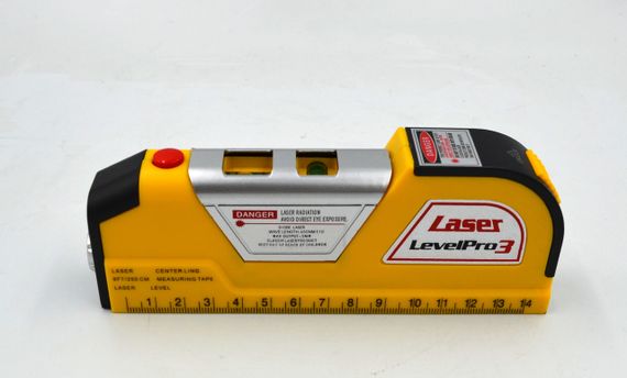Уровень лазерный Laser Level PRO 3 бытовой 18см с рулеткой (LV-02) | Зображення 3