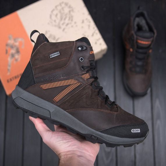 шкіряні зимові черевики Merrell коричневі | Зображення 5