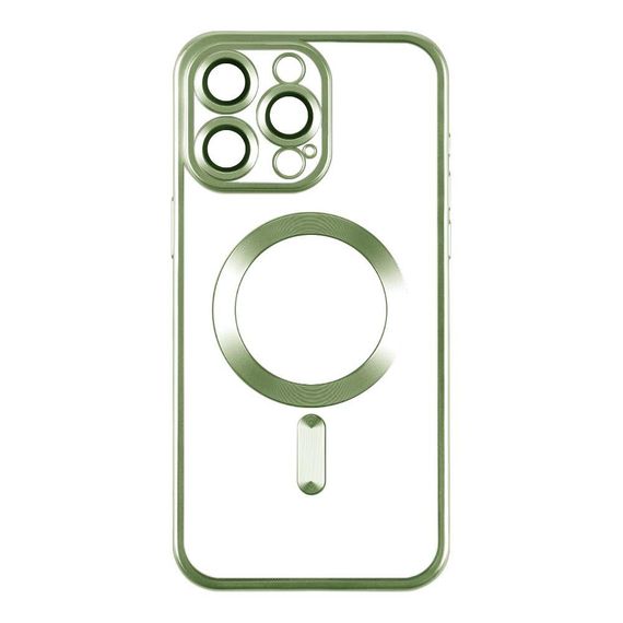 Чехол TPU Metallic Chrome з повним захистом камери with Magsafe для Iphone 12 Цвет Chrome Gold | Зображення 4