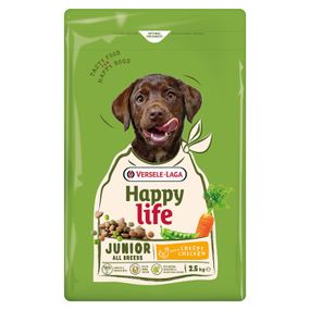 Сухий корм для цуценят з куркою Happy Life Junior with Chicken 2.5 кг