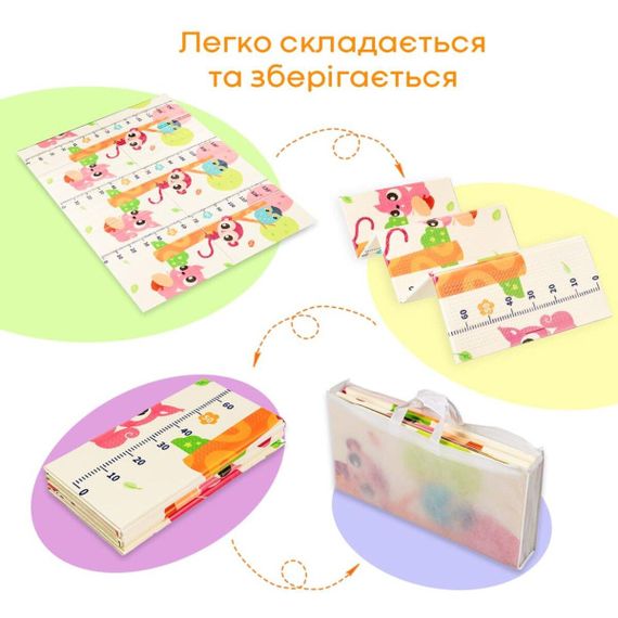 Детский складной развивающий термоковрик 150х200х1см "Поляна | Ростомер" (278) SW-00000848 | Зображення 6