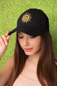 Бейсболка «Eye Of Day» (1390) черный + золотой