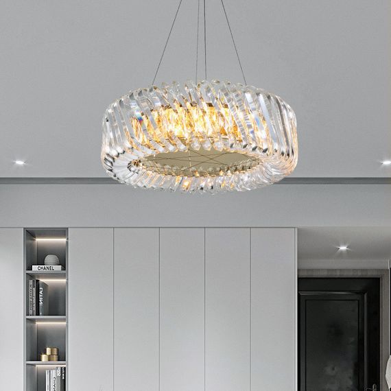 Люстра підвісна на 8 лампочок 26407 Золото 30-130х80х80 см. | Зображення 2