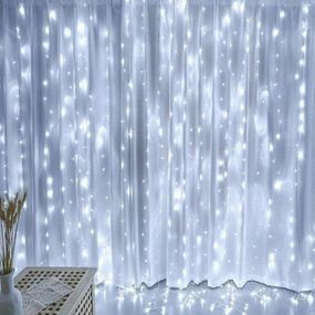 Гірлянда Водоспад від мережі 3х3 м, 480LED, Xmas, Холодний білий / Новорічна світлодіодна гірлянда штора