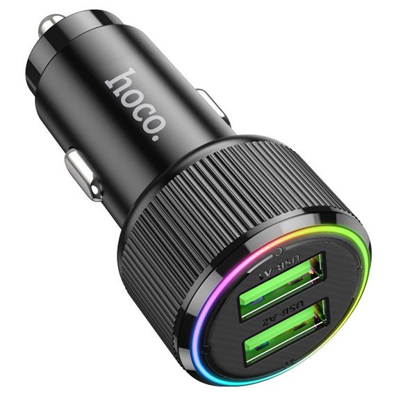 АЗП Hoco NZ14 Guerrero QC3.0 18W total 38W (2USB-A) Black | Зображення 3