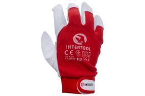 Перчатка Intertool - комбинированная козья кожа с манжетом 10" (SP-0013)
