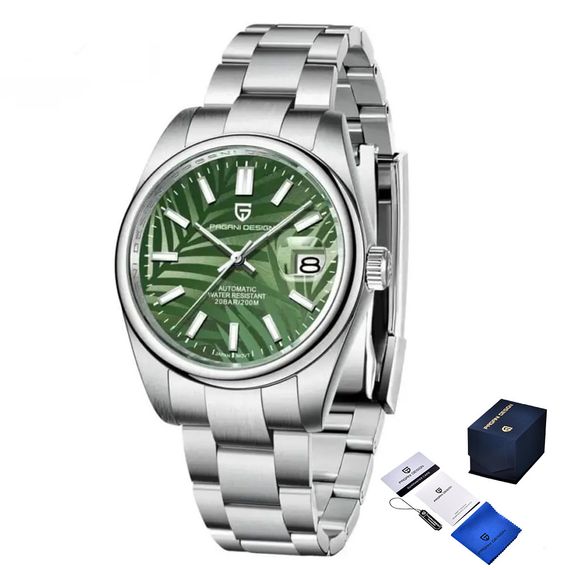 Годинник P2agani Design PD-1715 Silver-Green