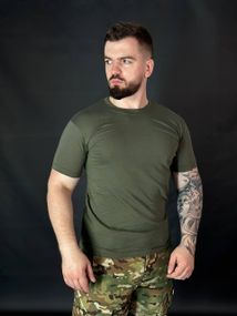 Футболка Військова Олива Х/Б Military Бавовна