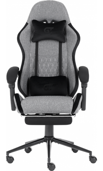 Кресло геймерское GT Racer X-2324 Fabric GrayBlack Suede | Зображення 1