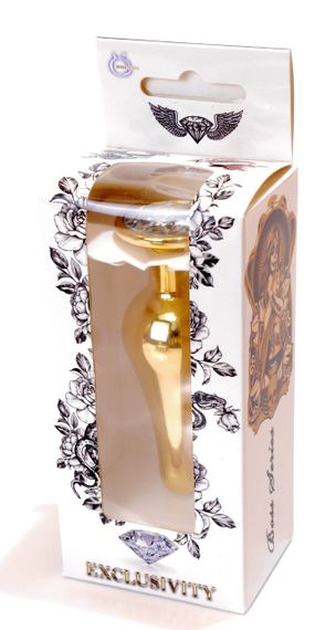 Анальний затор Boss Series - Jewellery Gold BUTT PLUG Clear, BS6400066 Sex Aura | Зображення 7