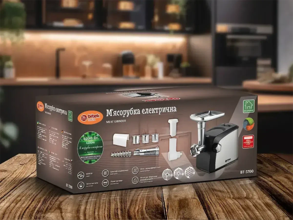 Мясорубка электрическая 4200Вт BITEK BT-3700 | Зображення 2