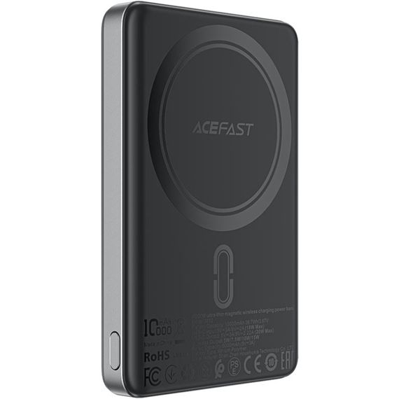 УМБ Acefast Magnetic Wireless 10000mAh 20W  PD,QC 3.0, QI 15W M12 Black | Зображення 3