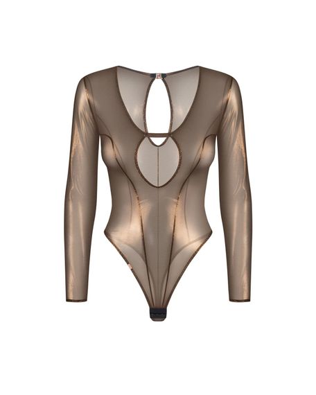 Боді Obsessive Soranna long-sleeved teddy S/M, Чорний, S/M | Зображення 3