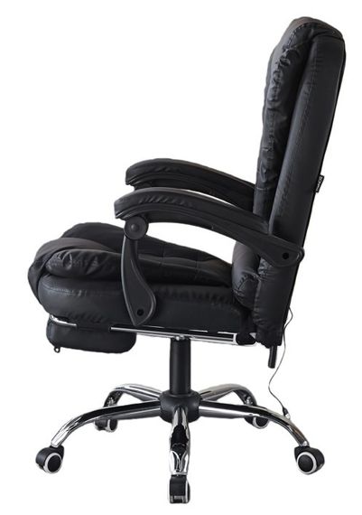 Крісло офісне з масажем та підставкою для ніг Bonro Бонро B-6071 чорне (42412123) | Зображення 6