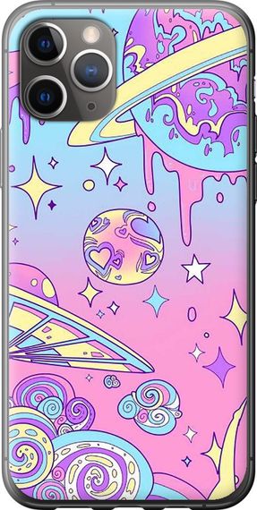Чехол на iPhone 11 Pro Max Розовая галактика "4146u-1723-17620"