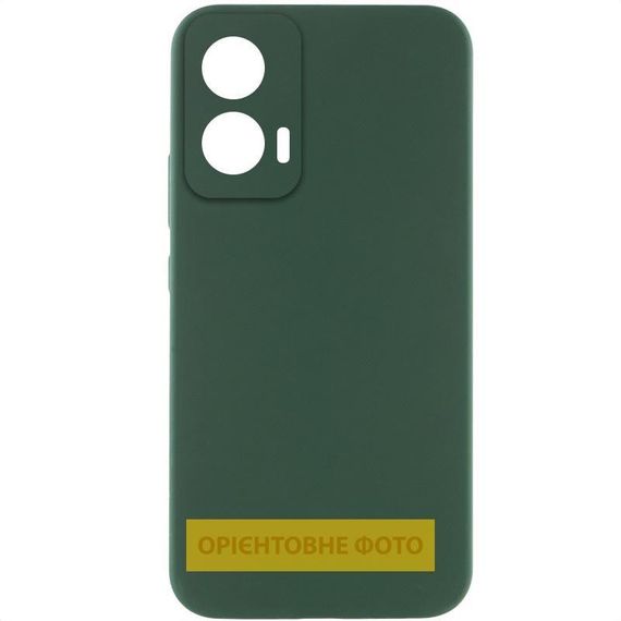 Чохол Silicone Cover Lakshmi Full Camera (AAA) для Motorola Moto G35 Білий / White Зелений / Cyprus Green