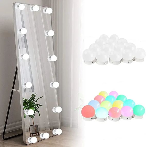 Подсветка для зеркала с пультом регулировкой яркости цвета Vanity Mirror Lights RGB разноцветная | Зображення 3