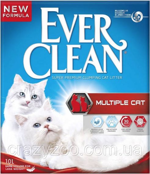 Наполнитель для кошачьего туалета Ever Clean Multiple Cat максимальный контроль над запахом 10 л 123450 | Зображення 1